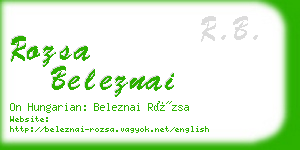 rozsa beleznai business card